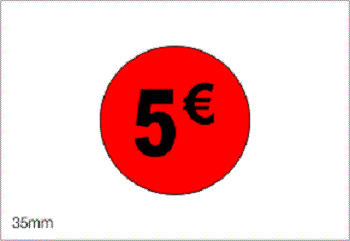 Etiquetas 5 € 500 uds – Embasarpack