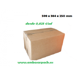 caja cartón 598x384x250 marrón