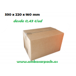 caja carton 330x220x160