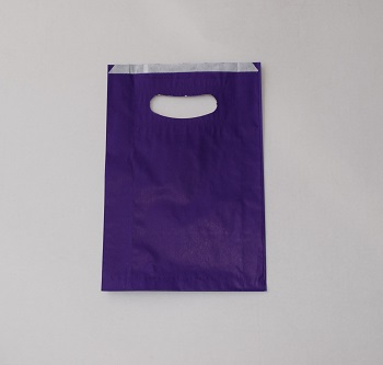 bolsas papel violeta asa riñón