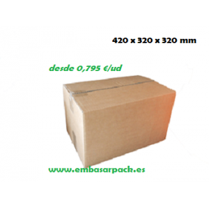 caja cartón 420x320x320 marrón